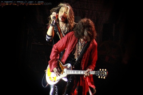 Joe Perry and Steven Tyler with Aerosmith live in Clisson