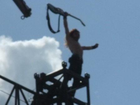 Joel O'Keeffe on top of the Hellfest