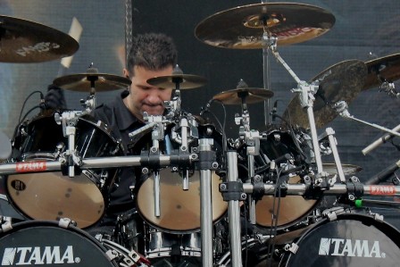 Charlie Benante at the Sonisphere Festival, live with Anthrax