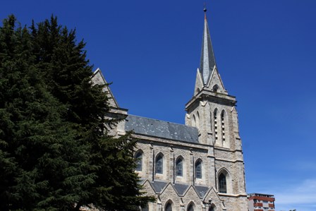 Bariloche skyline, with the Metropolitan Cathedral of Saint Sebastian