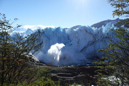 Ice falling from Perito Moreno Glacier