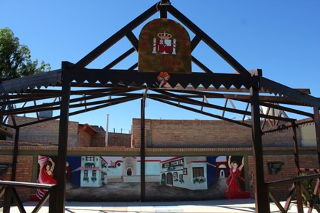 Trelew skyline, with the Metropolitan Cathedral of Saint Sebastian