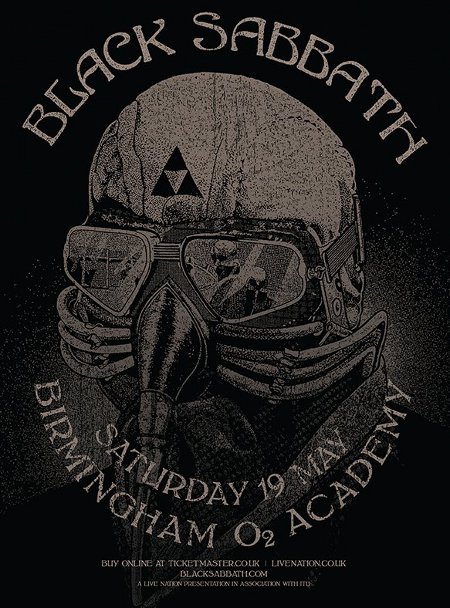 Poster for Black Sabbath live in Birmingham