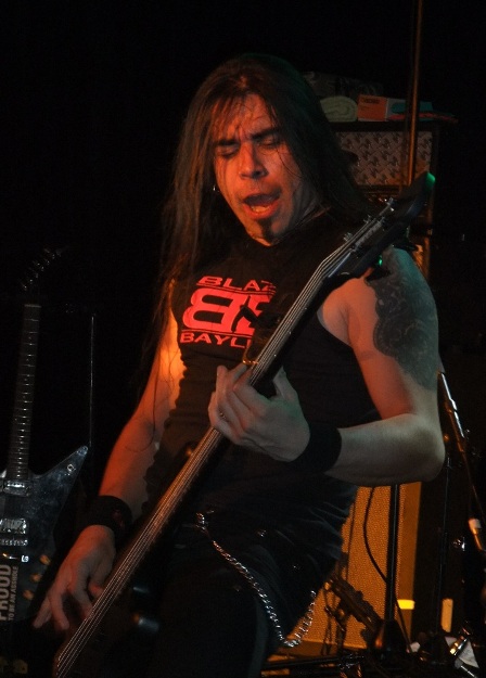 David Bermudez playing bass with Blaze Bayley