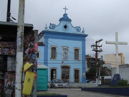 Blue Church in Itapua, Brazil