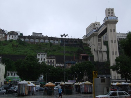 Lacerda Elevator from the lower city, Salvador, Brazil