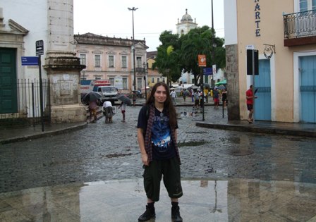 Metal Traveller in the Pelourinho, Salvador, Brazil