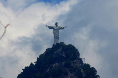 The statue of Cristo Redentor on the Corcovado Hill in Rio de Janeiro