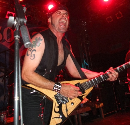 Ben and his Jackson guitar - Crimson Glory live in Germany