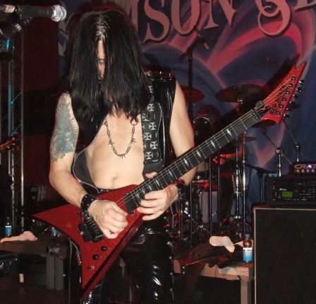 Jon Drenning on guitars with Crimson Glory live in Essen