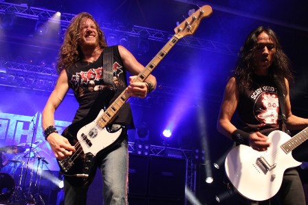 Damien Sisson and Ted Aguilar - Death Angel live at Alcatraz Metal Festival Belgium with Death Angel