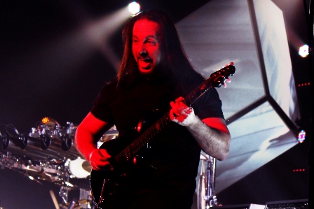 John Petrucci on guitars with Dream Theater