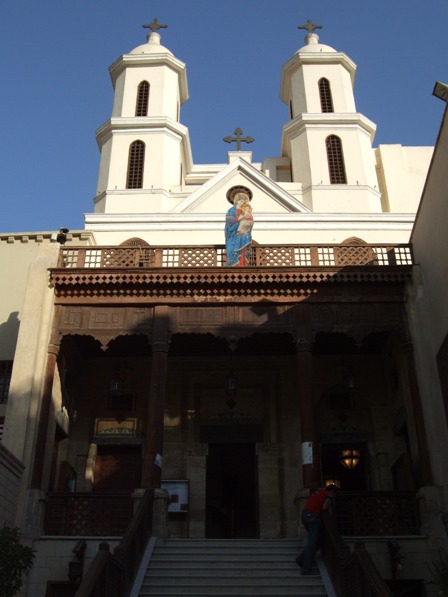 The hanging church in Cairo, Egypt