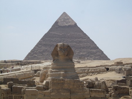 The Great Sphynx and the Khefren Pyramid