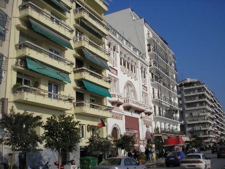 Buildings in Nikis Avenue, Thessaloniki, Greece