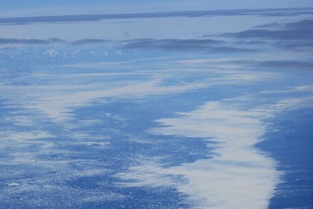 Icebergs, ice and the ocean: this is the coast of Greenland