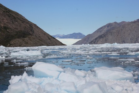 Qooroq Ice Fjord and the glacier, Greenland