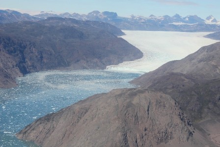 Qooroq Ice Fjord as seen from the sky