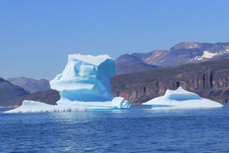 Strange shaped icebergs