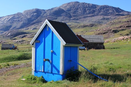 The water well of Garðar in Igaliku, Greenland