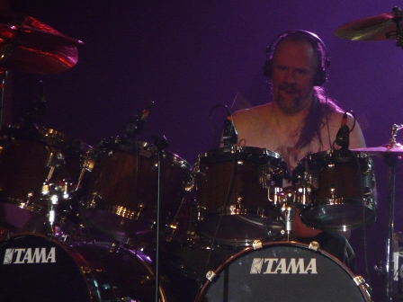 Anders Johansson on drums - Hammerfall in Belgium