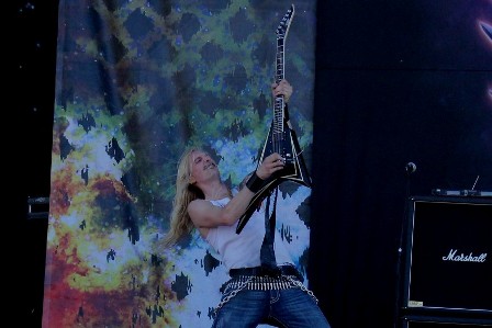 Oscar Dronjak live at the Sonisphere Festival in Madrid