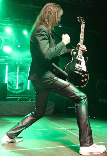 Michael Weikath on stage with Helloween