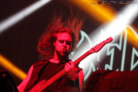 Luke Appleton from Iced Earth on stage in Bogotá