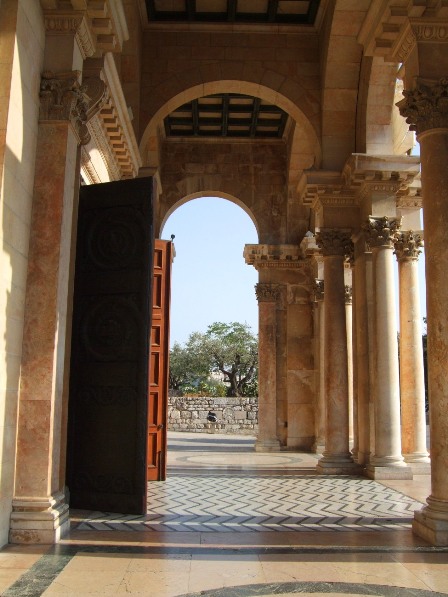 Entrance to the The Church Of All Nations on the Mount Of Olives, Jerusalem