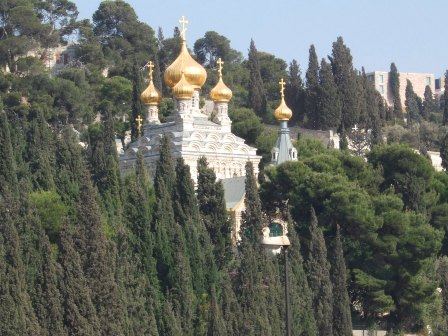 The Russian Church of Maria Magdalene on the Mount Of Olives, Jerusalem