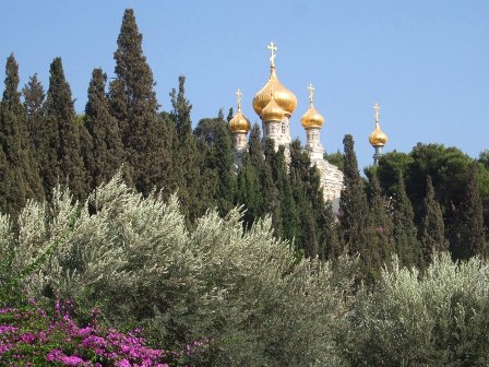 The Russian Church of Maria Magdalene on the Mount Of Olives, Jerusalem