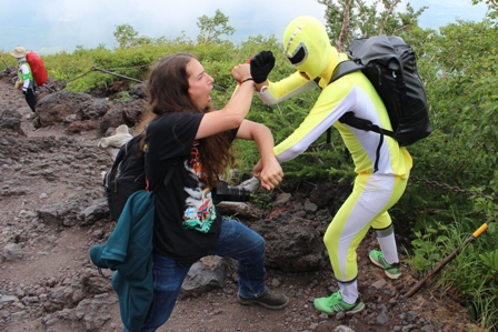 Power rangers on Mount Fuji