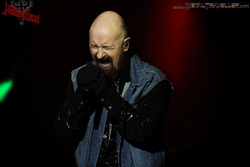 Rob Halford with Judas Priest, live in Clisson