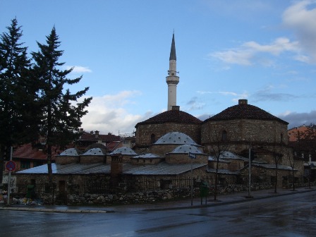 Gazi Mehmet Pasha Hammam with Emin Pasha Mosque on the back. Prizren, Kosovo