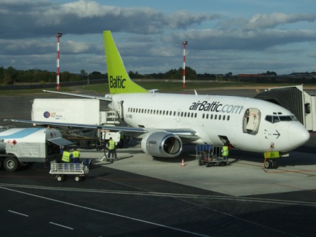 Air Baltic Boeing 737 in Vilnius