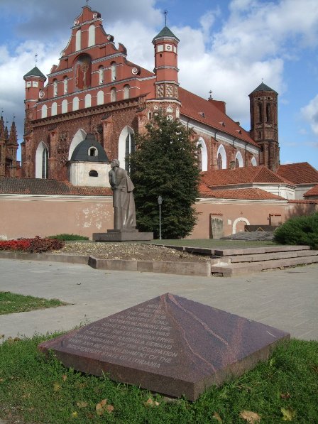 The  Bernadine Monastery - 1987 Protest - Statue of Adomas Mickevičius