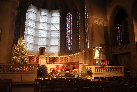 Christmas inside Luxemburg's cathedral