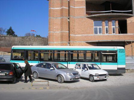 A bus from the RATP (Paris public transport operator) in Skopje. What is it doing here??