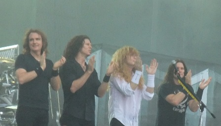 The Big Four of Megadeth: David Ellefson, Chris Broderick, Dave Mustaine and Shawn Drover