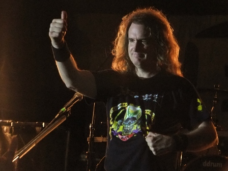 Dave Ellefson wearing the Megadeth Colombia Fan Club T-shirt