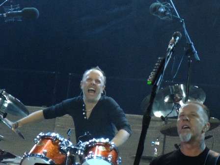 Lars Ulrich pulling faces Metallica in Werchter - July 5 2009