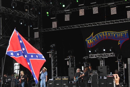 The confederate flag at the Hellfest