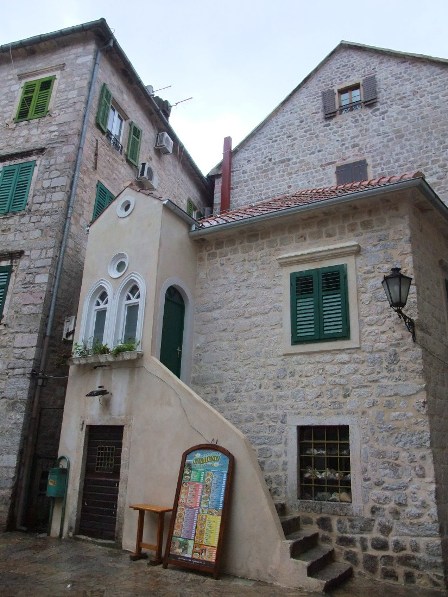 Mountains and the town of Kotor in Montenegro