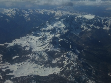 Over the Balkans, approaching Montenegro