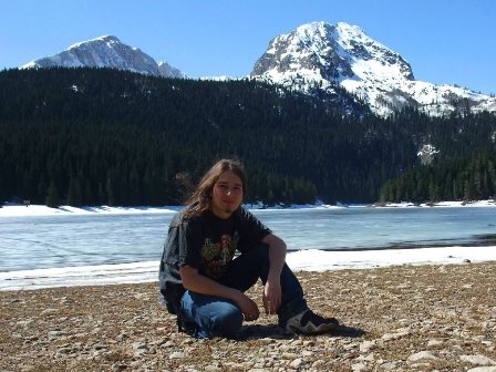 Metal Traveller at the Black Lake in Montenegro