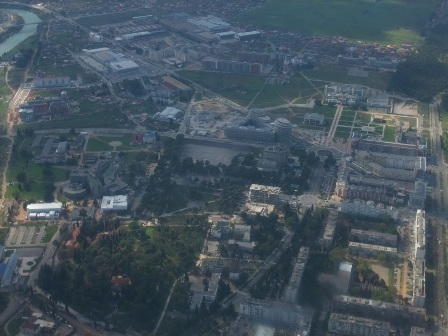 Podgorica from the plane