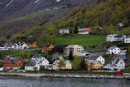 Kjosfossen waterfall, near Gudvangen in Norway
