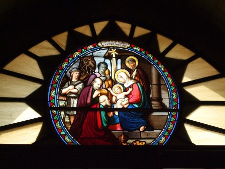 The Nativity of Jesus stained glass