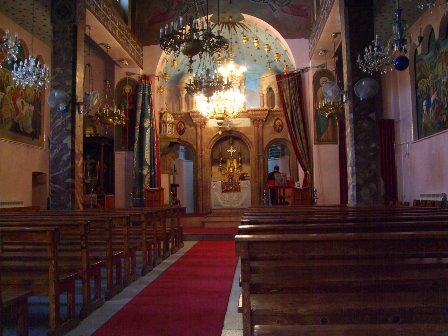 Inside Saint Mary's Syrian Orthodox Church, Bethlehem