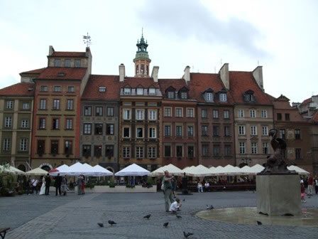 Warsaw Mermaid and Old Town Market Place